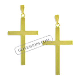 18k Gold Cross Pendant (35mm)