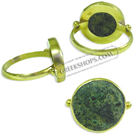 The Basileus Collection - 14k Gold Ancient Greek Tetradrachm Coin Ring