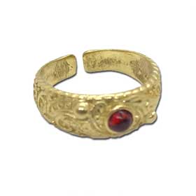 Mystras Byzantine Collection, Gold Plated Sterling Silver Floral Ring
