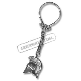 Sterling Silver Keychain - Helmet