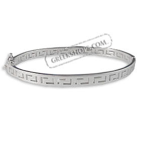 The Athena Collection - Sterling Silver Bracelet w/ Greek Key (5mm)
