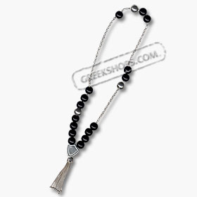 Sterling Silver Worrybeads - Onyx