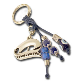 Ancient Greek Ship (Trireme) with Good luck charms Keychain