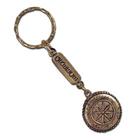 Ancient Greek Vergina Star Shield Keychain