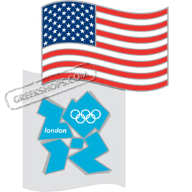 London 2012 US Flag Pin