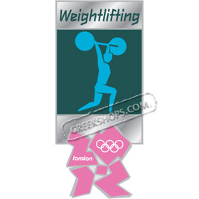 London 2012 Weightlifting Pictogram Pin