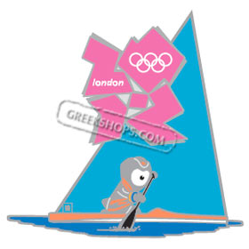 London 2012 Wenlock Canoe Sprint Mascot Sports Pin