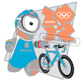 London 2012 Wenlock Triathlon Mascot Sports Pin