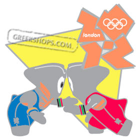 London 2012 Wenlock Wrestling Mascot Sports Pin