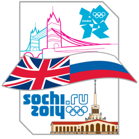London 2012 – Sochi Russia 2014 Winter Olympic Games Bridge Pin