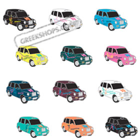 London 2012 London Athletics Pictogram Taxis Oversized Replicas 1-1/2" 12-Pin Set