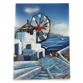 Mykonos Windmill Magnet Style 469