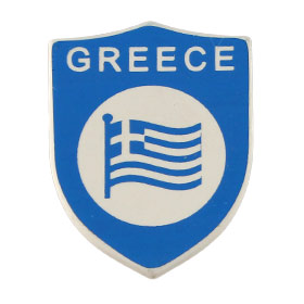 Greece Flag Blue Shield Magnet