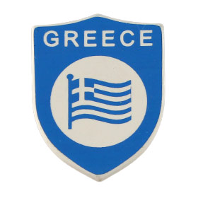 Greece Flag Blue Shield Magnet