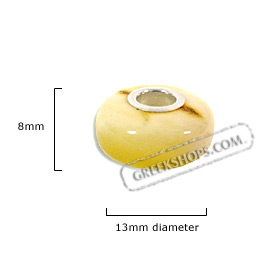 Pandora - Style Natural Amber Bead - Cream Yellow Amber (13mm)