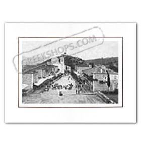 Vintage Greek City Photos Peloponnese - Lakonia, Kastania, City view (1906)