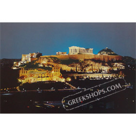 Poster of Parthenon at Night