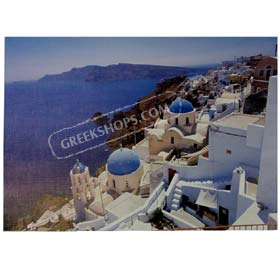 Poster of a Santorini Town