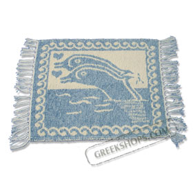 Traditional Greek Area Rugs Light Blue White