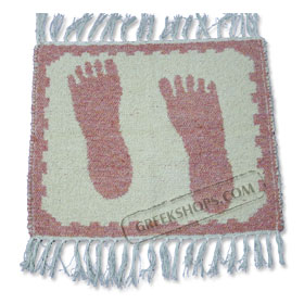Traditional Greek Area  Rugs Pink White 