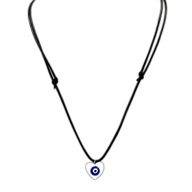 Adjustable Evil Eye faux Mother of Pearl necklace