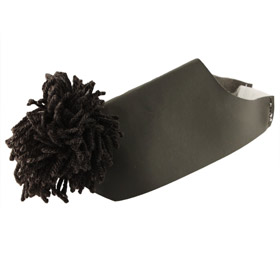 Traditional Tsarouchia Greek Costume Shoe Covers (Black)