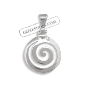 Sterling Silver Pendant - Swirl Motif (18mm)