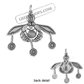 Sterling Silver Pendant - Minoan Bee (27mm)