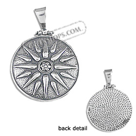 Sterling Silver Pendant - Vergina Star (30mm)