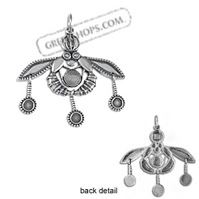 Sterling Silver Pendant - Minoan Bee (21mm)