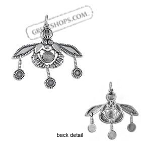 Sterling Silver Pendant - Minoan Bee (16mm)
