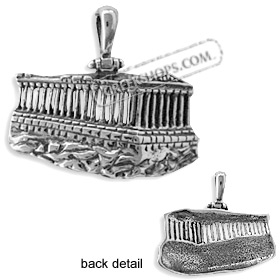 Sterling Silver Pendant - Parthenon (34mm)
