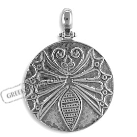 The Agamemnon Collection - Sterling Silver Pendant - Butterfly Motif (32mm)