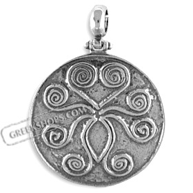 The Agamemnon Collection - Sterling Silver Pendant - Octopus (32mm)
