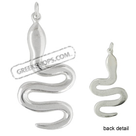 Sterling Silver Pendant - Serpent (46mm)