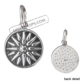 Sterling Silver Pendant - Vergina Star (14mm)