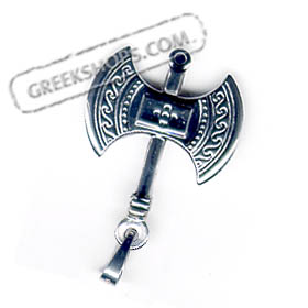 Sterling Silver Pendant - Minoan Double Axe (20mm)
