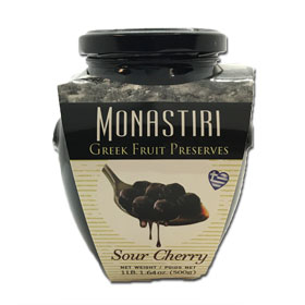 Monastiri Traditional Greek Preserves Sour Cherry "Vissino" (16oz)
