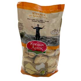 Cretan Mini Wheat Rusks with Olive Oil and Cheese, 400 gr