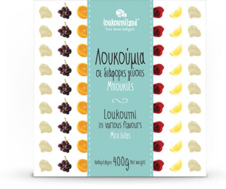 Loukoumiland Greek Delights "Loukoumi", Various Flavors Mini Bites, 400gr