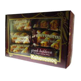 Kolionasios Authentic Greek Baklava "Gianniotiko" style, box of 12, 480g