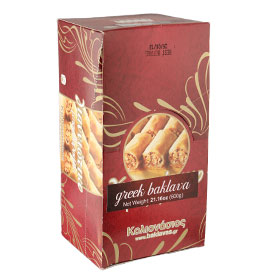 Kolionasios Authentic Greek Baklava "Gianniotiko" style, box of 15, 600g