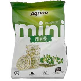 Agrino Mini Greek Rice Cakes with Oregano Flavor 50gr