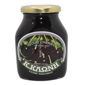 Klonis Traditional Greek Sour Chery Preserve "Visino",  450gr