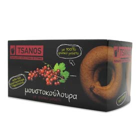 Tsanos Greek "Moustokouloura" Cookies (Natural Must), 100g 