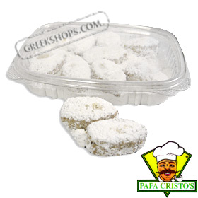 Greek Christmas Almond Cookies, Courambiedes bites