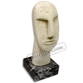 Cycladic Idol Statue Man's Head (7")
