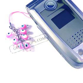 Evil Eye Cell Phone Charm T160 Pink