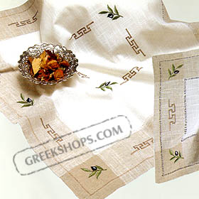 Style 8265 Tablecloth - Olives 88x68 Rectangular
