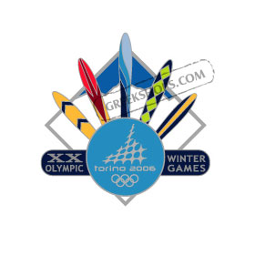 Torino 2006 Winter Games Skis Pin